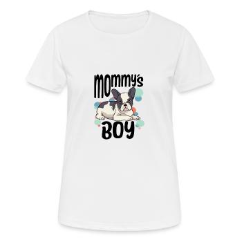 Frenchie Mamas Hund Französische Bulldogge - Frauen T-Shirt atmungsaktiv - Weiß - Vorne - AI Model Female 172 dark (172cm)