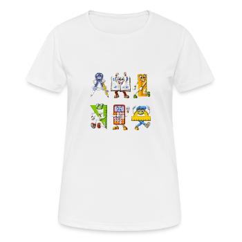 Mathematische Werkzeuge - Frauen T-Shirt atmungsaktiv - Weiß - Vorne - AI Model Female 172 dark (172cm)