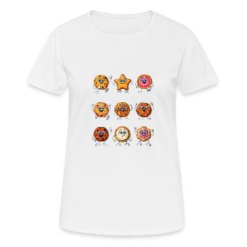 Lustige Kekse - Frauen T-Shirt atmungsaktiv - Weiß - Vorne - AI Model Female 172 dark (172cm)