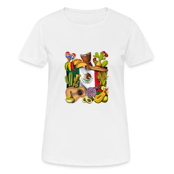 Mexikanisches Erbe - Frauen T-Shirt atmungsaktiv - Weiß - Vorne - AI Model Female 172 dark (172cm)