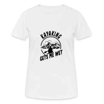 Le kayak me mouille | Kayak drôle - T-shirt respirant Femme - blanc - Devant - AI Model Female 172 dark (172cm)