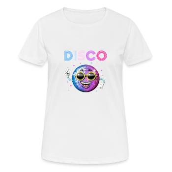 Boule disco - T-shirt respirant Femme - blanc - Devant - AI Model Female 172 dark (172cm)