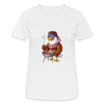 American Bald Eagle Barbecue - T-shirt respirant Femme - blanc - Devant - AI Model Female 172 dark (172cm)