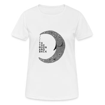 Mond | Mond glitzern - Frauen T-Shirt atmungsaktiv - Weiß - Vorne - AI Model Female 172 dark (172cm)