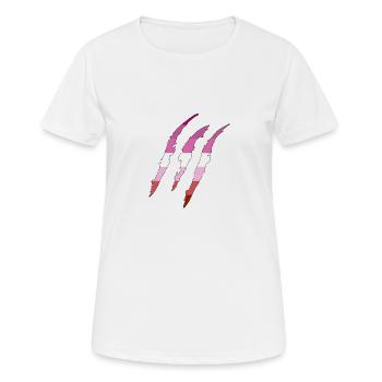Wunde Lesbian LGBT Gay Pride Lesbian CSD - Frauen T-Shirt atmungsaktiv - Weiß - Vorne - AI Model Female 172 dark (172cm)