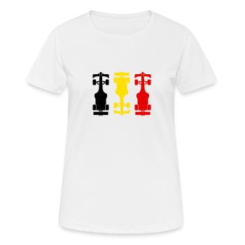 Formula Belgium Formula Racing Belgium Flag - Women's Breathable T-Shirt - white - Front - AI Model Female 172 dark (172cm)