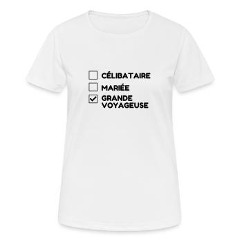 Reisen / Reisende / Urlaub / Tourismus - Frauen T-Shirt atmungsaktiv - Weiß - Vorne - AI Model Female 172 dark (172cm)