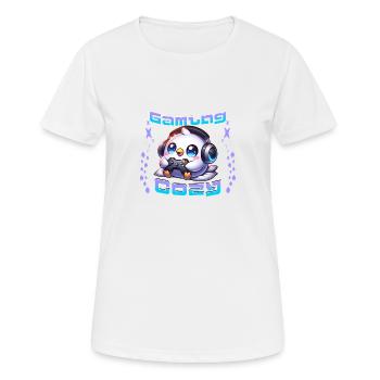 Gaming Cozy – Cute Gaming Bird - Women's Breathable T-Shirt - white - Front - AI Model Female 172 dark (172cm)