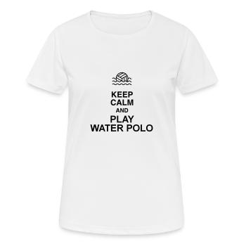 Water Polo / Water-Polo / Sport / Poloïste - T-shirt respirant Femme - blanc - Devant - AI Model Female 172 dark (172cm)