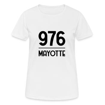 Mayotte / 976 / Comores / Maoré - T-shirt respirant Femme - blanc - Devant - AI Model Female 172 dark (172cm)