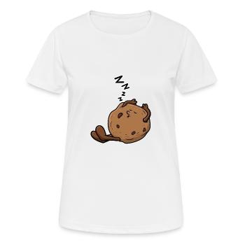 Keks der schläft - Frauen T-Shirt atmungsaktiv - Weiß - Vorne - AI Model Female 172 dark (172cm)