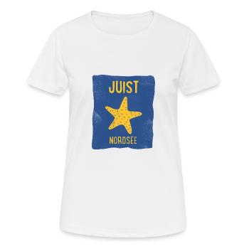 Juist mer du nord mer étoiles plage maritime plage de vacances beach - T-shirt respirant Femme - blanc - Devant - AI Model Female 172 dark (172cm)