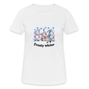 Hiver glacial - Elfes nordiques pour Noël - T-shirt respirant Femme - blanc - Devant - AI Model Female 172 dark (172cm)
