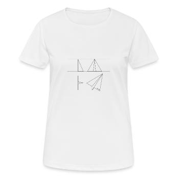 Plan de définition - T-shirt respirant Femme - blanc - Devant - AI Model Female 172 dark (172cm)