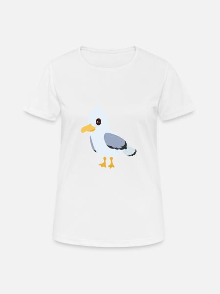 Möwe - Frauen T-Shirt atmungsaktiv - Weiß