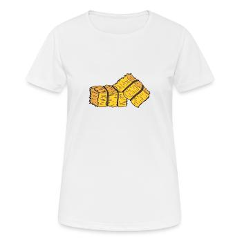 E14509FD 6367 421E 8FFD 284F92AA4C31 - Frauen T-Shirt atmungsaktiv - Weiß - Vorne - AI Model Female 172 dark (172cm)