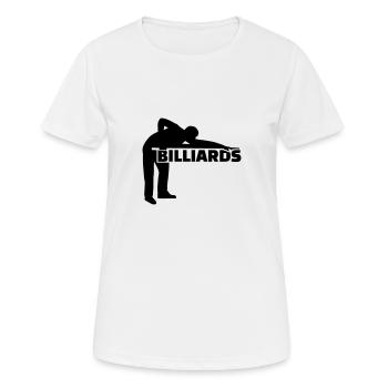Billard - Frauen T-Shirt atmungsaktiv - Weiß - Vorne - AI Model Female 172 dark (172cm)