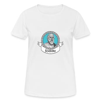 Le Socrate orné - T-shirt respirant Femme - blanc - Devant - AI Model Female 172 dark (172cm)