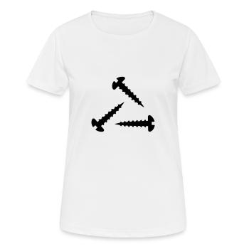 Schraube - Frauen T-Shirt atmungsaktiv - Weiß - Vorne - AI Model Female 172 dark (172cm)