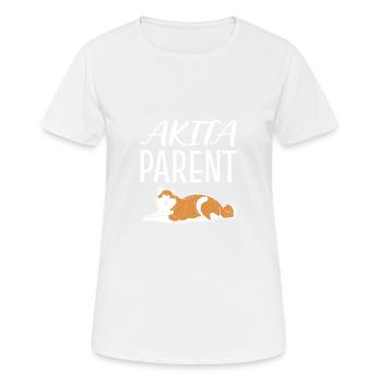 Akita Parent Dog Parents Gift - Women's Breathable T-Shirt - white - Front - AI Model Female 172 dark (172cm)