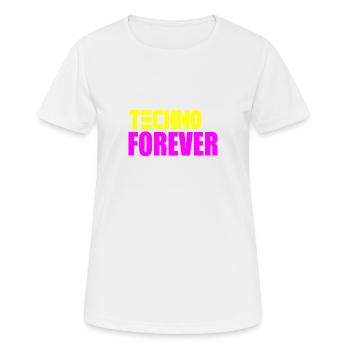 Techno forever - Women's Breathable T-Shirt - white - Front - AI Model Female 172 dark (172cm)