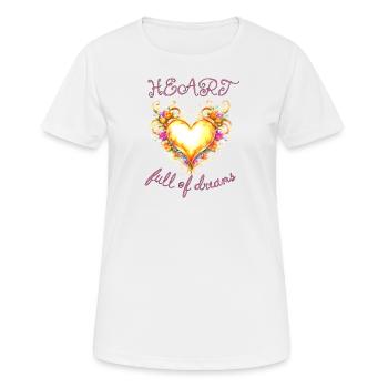 Heart Full Off Dreams - Women's Breathable T-Shirt - white - Front - AI Model Female 172 dark (172cm)