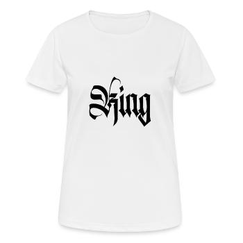 KING and Queen - Frauen T-Shirt atmungsaktiv - Weiß - Vorne - AI Model Female 172 dark (172cm)