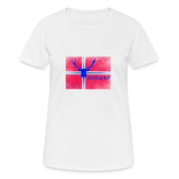 Faune et flore norvégiennes - T-shirt respirant Femme - blanc - Devant - AI Model Female 172 dark (172cm)