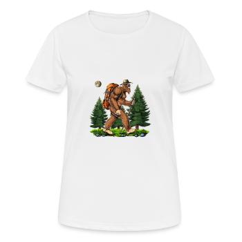Randonnée Bigfoot - T-shirt respirant Femme - blanc - Devant - AI Model Female 172 dark (172cm)