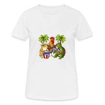 Puerto Rico Fiesta - Frauen T-Shirt atmungsaktiv - Weiß - Vorne - AI Model Female 172 dark (172cm)