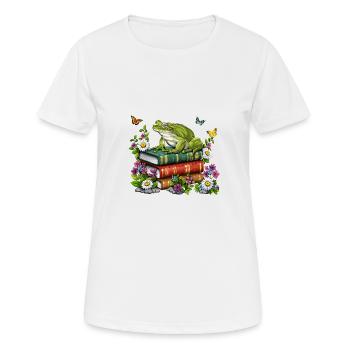 Cottagecore Frosch - Frauen T-Shirt atmungsaktiv - Weiß - Vorne - AI Model Female 172 dark (172cm)