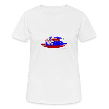 Ramassage à la dérive - T-shirt respirant Femme - blanc - Devant - AI Model Female 172 dark (172cm)