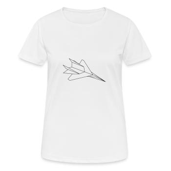paper airplane - Women's Breathable T-Shirt - white - Front - AI Model Female 172 dark (172cm)