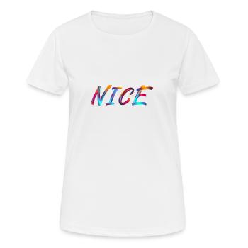 nice - Women's Breathable T-Shirt - white - Front - AI Model Female 172 dark (172cm)