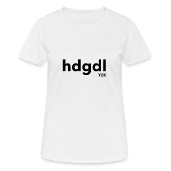 hdgdl Y2K schwarz - Frauen T-Shirt atmungsaktiv - Weiß - Vorne - AI Model Female 172 dark (172cm)