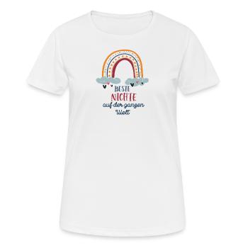 Beste Nichte Mädchen Weltbeste Nichten Patenkind - Frauen T-Shirt atmungsaktiv - Weiß - Vorne - AI Model Female 172 dark (172cm)