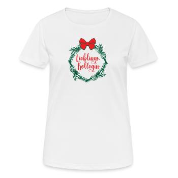 Lieblingskollegin Weihnachtsfeier Firma Kollegin - Frauen T-Shirt atmungsaktiv - Weiß - Vorne - AI Model Female 172 dark (172cm)