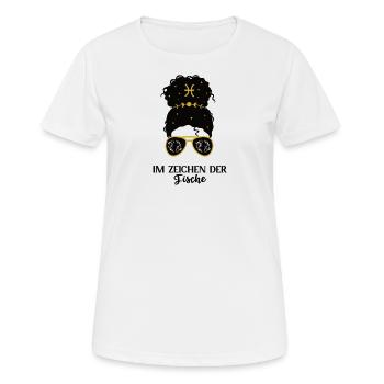 Sternzeichen Fische Geburtstag Fisch Sternbild - Frauen T-Shirt atmungsaktiv - Weiß - Vorne - AI Model Female 172 dark (172cm)