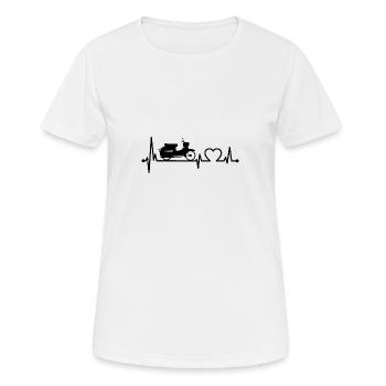 Simson Hirondelle -noir- - T-shirt respirant Femme - blanc - Devant - AI Model Female 172 dark (172cm)