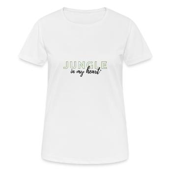 Jungle in my Heart - Frauen T-Shirt atmungsaktiv - Weiß - Vorne - AI Model Female 172 dark (172cm)