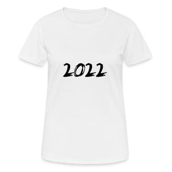 2022 Jahreszahl Datum Zahl Anno Kalenderjahr - Frauen T-Shirt atmungsaktiv - Weiß - Vorne - AI Model Female 172 dark (172cm)