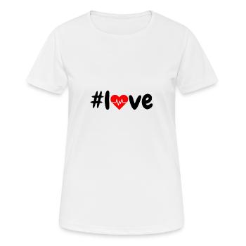 love - Frauen T-Shirt atmungsaktiv - Weiß - Vorne - AI Model Female 172 dark (172cm)