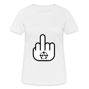 Anarchie - Rock - Punk - Frauen T-Shirt atmungsaktiv - Weiß - Vorne - AI Model Female 172 dark (172cm)