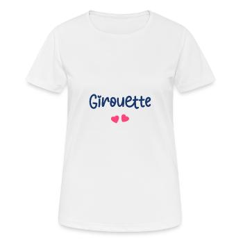 Girouette - T-shirt respirant Femme - blanc - Devant - AI Model Female 172 dark (172cm)