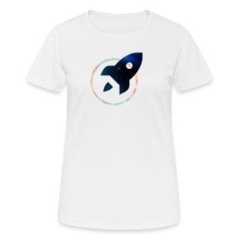 Rocket, outer space - Women's Breathable T-Shirt - white - Front - AI Model Female 172 dark (172cm)
