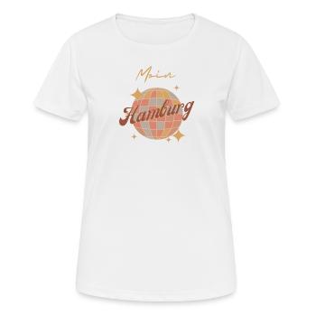 Moin Hamburg City Stadt Retro Vintage - Frauen T-Shirt atmungsaktiv - Weiß - Vorne - AI Model Female 172 dark (172cm)