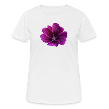 Fleur violette de mauve - T-shirt respirant Femme - blanc - Devant - AI Model Female 172 dark (172cm)