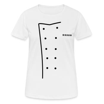 Chef de cuisine - T-shirt respirant Femme - blanc - Devant - AI Model Female 172 dark (172cm)