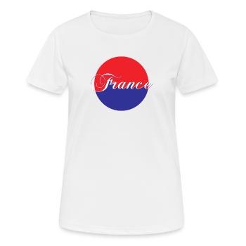Frankreich - Frauen T-Shirt atmungsaktiv - Weiß - Vorne - AI Model Female 172 dark (172cm)