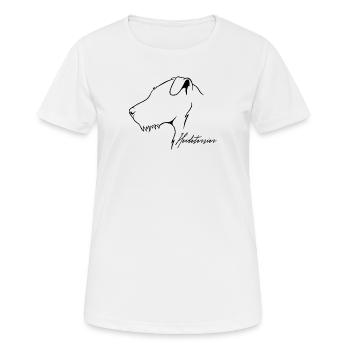 Heath Terrier Profile Dogs Hunting Dogs Wilsigns - Women's Breathable T-Shirt - white - Front - AI Model Female 172 dark (172cm)